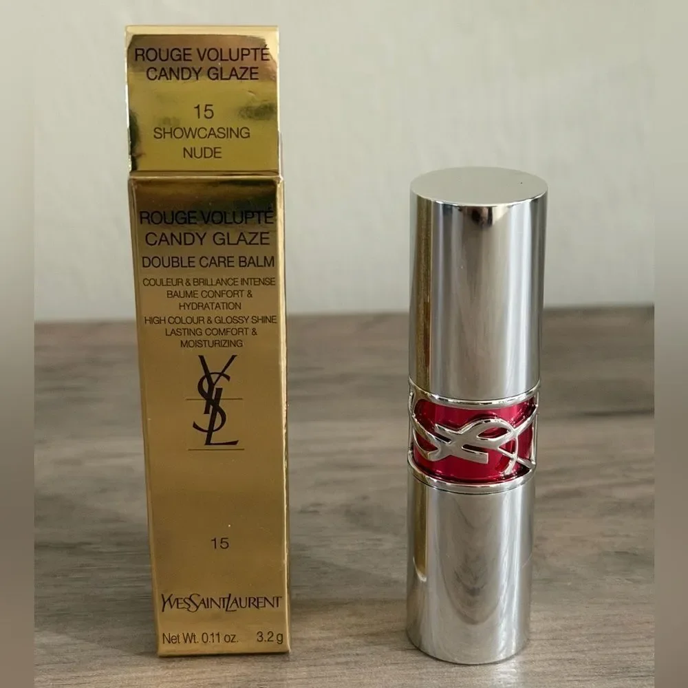 YVES SAINT LAURENT-YSL Candy Glaze Lip Gloss Stick new in box-15 Showcasing Nude